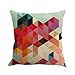 Produktbild TWBB 45cm*45cm Abstrakt bunt cool geometrisch Baumwolle Kissenbezug (A)