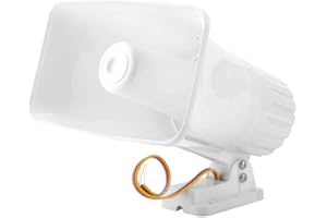 Alarm Siren, MAGT Electronic Alarm Siren Horn 150dB Indoor/Outdoor Security Siren DC 12V for Home Security System - White