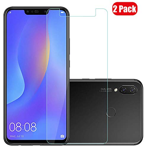 Voviqi HUAWEI P smart+ / HUAWEI nova 3i Screen Protector, 9H Hardness Anti-Scratch Bubble Free Anti-Shatter 0.26mm Tempered Glass Film for HUAWEI P smart+ / HUAWEI nova 3i, 2 Pack
