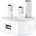 Price comparison product image Apple Magic Global Gadgets UK Mains Plug Travel Charger Power USB Adapter for Apple Devices (Bulk Packaging)