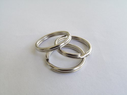 Schlüsselring 20 mm Stahl gehärtet vernickelt (10 Stück)