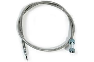 DOCK66 MOTORCYCLE PARTS Câble de tachymètre H-D en acier flexible pour roue avant 108 cm