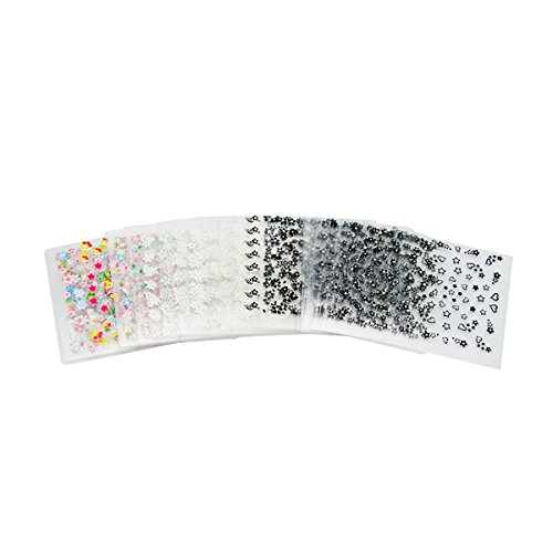 Goliton® 50PCS 3D DIY nail art stickers decals a set of 50 different model