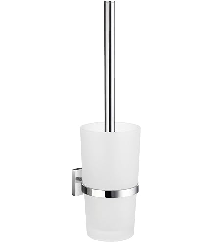 Smedbo WC-Bürste Ersatzglas – Passend Für Alle Serien, Satiniertes Glas, Chrompolierte Oberfläche (N334)