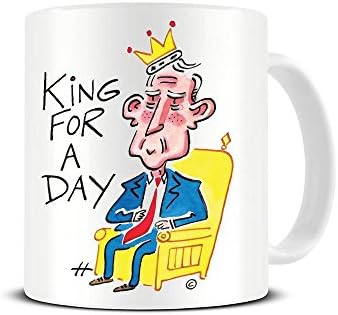 King For a Day - The Royal Family - Prince Charles - Official Ceramic Coffee / Tea Mug - Haldane Cartoons Ltd®