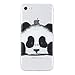 Produktbild iPhone 7 Hülle (4,7 Zoll),iPhone 7 4.7" Schutzhülle, Edaroo Cartoon Tiere Blume Bunte Malerei Crystal Kirstall Transparent durchsichtig Weiche Klare Ultradünne Silikon handyhülle TPU Bumper Case Ultra dünne Gel Anti- scratch hinten Tasche Etui Bumper Schutzhülle für iPhone 7 (4.7 Zoll) - Panda