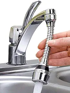 Wazdorf plastic 360 Degree Sprayer Faucet, Silver, Chrome finish