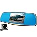 Produktbild WJJ- Auto-Schlag-Dual-Objektiv, Full HD 1080P Auto-Camcorder-Dashboard-Videorecorder, Rückspiegel-Recorder mit 170 Grad Weitwinkelobjektiv, 5.0-Zoll-IPS-Bildschirm, G-Sensor, Loop Recording, Night Visi