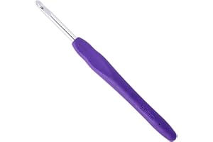 RUOJLING 1 Pieza Crochet,Agujas Crochet,Ganchillo,Ganchillos Crochet,Agujas de Ganchillo,Gancho de Crochet Ergonómico,con Mango Suave de TPR,para Tejido (5mm)