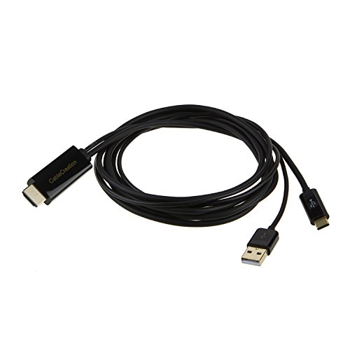 CableCreation 6.5FT USB Typ C (USB-C) zum HDMI MHL Kabel für Nexus Letv smartphone oder andere Tabletten und Smartphones mit USB-Art C-Hafen, 2 Meter / Schwarzes - 4