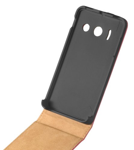 yayago Premium Flip-Style Leder Tasche -Ultra Flach- Ledertasche in Pink für Ihr Huawei Ascend Y300 - 4