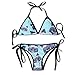Produktbild Women Sexy Swimwear Adjustment Grumpy Cat Heads Boxing Bikini Set Swimsuits 2 Piece