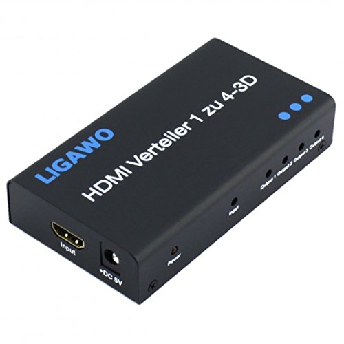 Ligawo 6518718 HDMI Splitter "1x4" 3D High-Speed 1080p schwarz