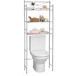 IDIMEX Etagère de Salle de Bain MARSA Meuble de Rangement au-Dessus des Toilettes WC ou Lave-Linge avec 3 tablettes, en métal chromé