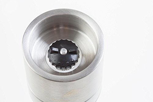 Pfefferprofi 2-in-1 Pfeffermühle und Salzmühle mit einstellbarem Keramikmahlwerk, Edelstahlkorpus, Modell PAULE - 7