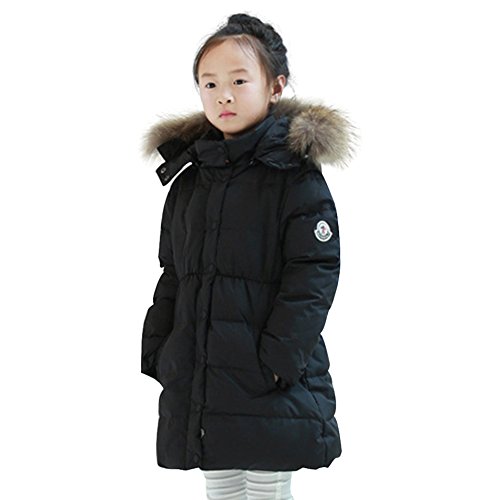 Daunenjacke Kinder Winterjacke mit Kapuze Daunenmantel Lang Mädchen Warm Jacke Verdickte Wintermantel - 4