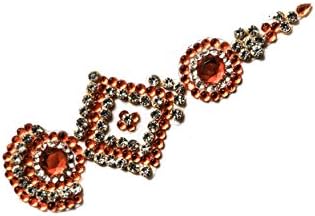 Teeliya® » Orange Burnt ♦ Indian Tikka Bindi ♦ Forehead Jewel ♦ Festival Face Gems ✮ Face Crystals