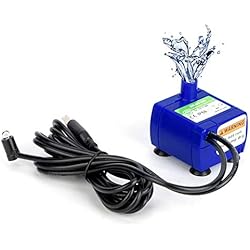 YOUTHINK Pompe à Eau Submersible pour Fontaine pour Animaux de Compagnie de 2,4 litres avec lumière LED avec câble d'alimentation de 5.9ft, Fontaine de Rechange pour Chat avec Pompe