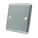Produktbild AET csc1gbp 1-Fach, Satin Finish Chrom klassischen Single Elektrik Abdeckplatte