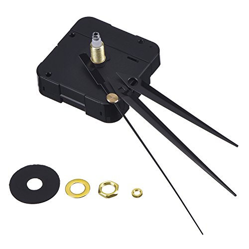 Mudder DIY Hoch Drehmoment Uhrwerk, Maximale Zifferblatte von 3/ 10 Zoll dick, Gesamtschaftlänge von 4/ 5 Zoll (Schwarz) - 5
