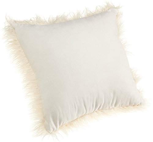 LIVEBOX Deluxe-Kissenbezug, Heimdeko, Dekorativer Kissenbezug aus superweichem Plüsch, Mongolisches Kunstfell, 100 % Polyester, grau, 20 x 20 Inch - 2
