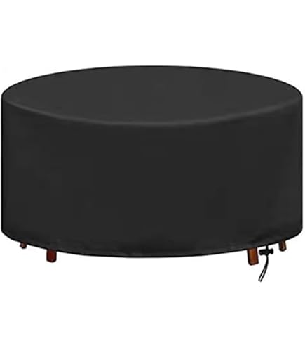 Housse De Protection Pour Table De Jardin Ronde – Diamètre Ajustable 250/290 Cm – Polyester Imperméable – HBCOLLECTION