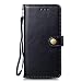 Produktbild DENDICO Sony Xperia XZ2 Hülle Magnet Flip Leder Cover mit Kartensteckplätzen und Ständer, Handytasche Schutzhülle Lederhülle kompatibel für Sony Xperia XZ2 - Schwarz