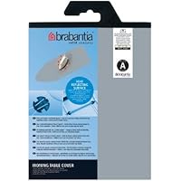Brabantia 216800 - Funda protectora para mesa de planchar, 110 x 30 cm, 2 mm de espuma, color gris metalizado