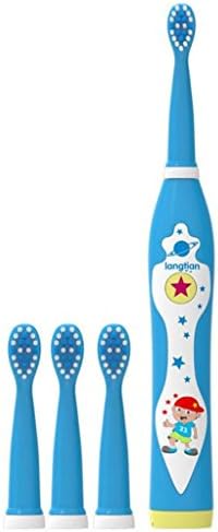 NWYJR Electric Toothbrushes Music Rechargeable Clean Teeth like a Dentist Waterproof USB Charging 3 Replacement Heads Sonic Technology Toothbrush Suitable for children , B