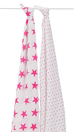 Preisvergleich Produktbild aden + anais 4029G Classic Swaddle, 2er pack, fluro pink