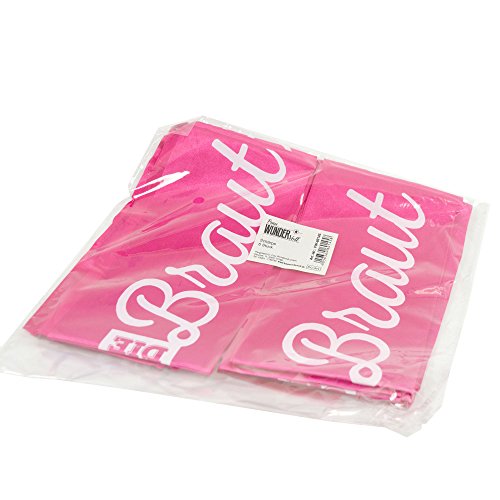 6 Frau Wundervoll JGA Schärpen rosa / pink – Nicht die Braut – Junggesellinnenabschied / Hen Party / Brautschärpe - 3