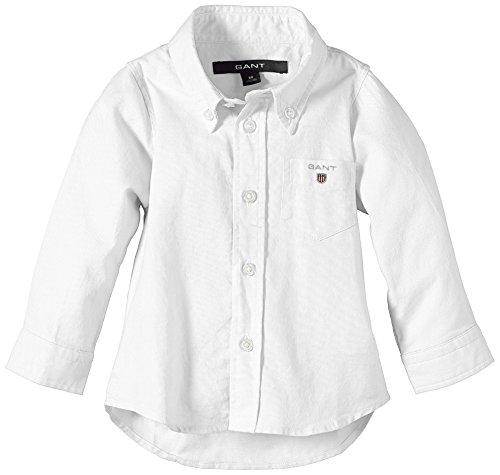 GANT Baby-Boys Boy Archive Oxford Shirt Shirt, White, 6-9 Months (Manufacturer Size:9 Months)