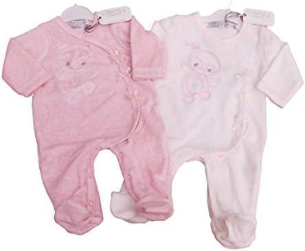 BNWT Baby girls soft velour all in one owl sleep suit in pink or beige 4 sizes (6-9 months, beige)