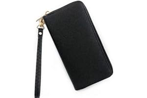 ELIOX Portafoglio Donna Zip Around In Pelle Sintetica Grande Elegante Spazioso Capiente Con Portamonete Portatessere Idea Regalo