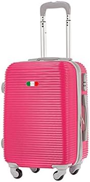 cabin luggage 50 cm. rigid structure approved by the low cost 4-wheel flights art 1165 / small fuchsia