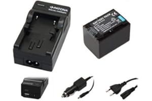 PABUTEL-BUNDLE 2in1-SET für den Sony FDR AX53 Ultra HD Camcorder - Akku kompatibel mit Sony NP-FV70 (1500mAh) + 4in1 Ladegerät (für USB, microUSB, 220V und Auto) inkl. PATONA Displaypad