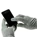 Price comparison product image Tech Touch Gloves for Apple iPhone 6 / 5 / 4, Samsung Galaxy S5 / Alpha / Note 4, Sony Xperia Z3 / Z3 Compact, Nokia Lumia 635 / 630 / 735 / 830 and All Other Smartphones / Tablet Models With Touchscreens (Grey / Silver)
