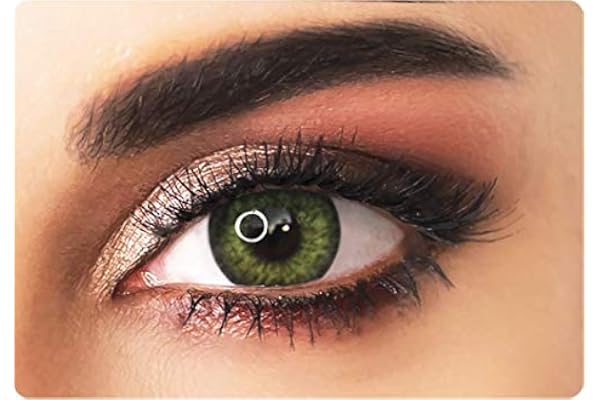 ADORE - Lentilles de Contact de Couleur Sans Correction PEARL - Lentilles de Couleur Trimestrielles + Étui Personnalisé Gratuit - Lentille Couleur (VERT/PEARL)