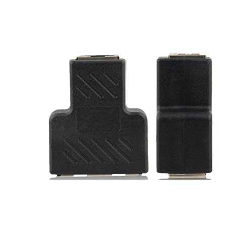 Bescita 1 bis 2 LAN Ethernet Netzwerk RJ45 Splitter Extender Stecker Adapter Connector - 4