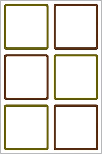 Avery Zweckform 62004 Living Etiketten für Spülmaschinen und Mikrowellen (47.5 x 48.5 mm, 4 Farben) 24 Stück weiß - 6
