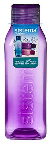 Sistema Hydrate 725ml Square Drink Bottle, Purple Sistema Hydrate 725ml Square Drink Bottle, Purple