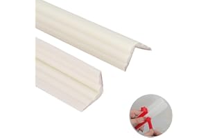 ZAYEJOD 3 Meters Flexible Edging Trim for Tile Floor Bathroom Door Frame Countertops,Self Adhesive Inside Outside Corner Strip,Floor Transition Tape,Caulk Molding,Furniture Protector Guards,20mm(10mm+10mm)