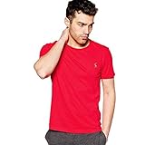 polo ralph lauren rojo perfume  Ralph Lauren Camiseta Basica para Hombre Custom Slim Fit (XL, Pompeian Red)