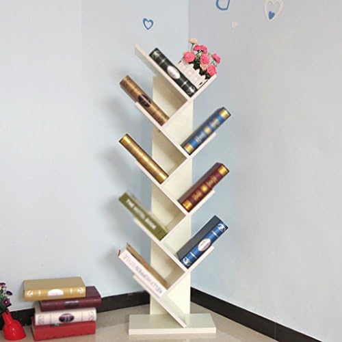 stable Rack,Simple modern bookshelf Shelf Tree shape Creative bookshelf press Exhibition stand Landing child Woody bookcase Simple and elegant ( Color : #1 )