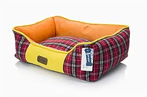 Pet Glam Scottish Dog and Cat Bed Extra Small-with Washable Covers - Bed for Small Dogs and Cats