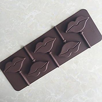 YL Mouth Lollipop K073 Chocolate Cake Jelly Ice Silicone Fondant Mold Mould Baking