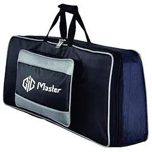 GIG Master Keyboard & Piano Case/Cover/Backpack For Roland A-49 Midi 49 Keys Heavy Bag with Front Pocket (Black With Grey Stripe)