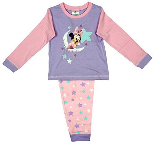 Girls Baby Disney Minnie Mouse Twinkle Little Star Pyjamas Lilac sizes from 6 to 24 Months