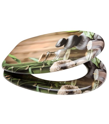 Sanilo WC Sitz mit Absenkautomatik Spa | hochwertige Oberfläche | einfache Montage | stabile Scharniere A642620 - 4