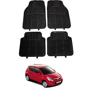 RONISH Rubber Car Floor Foot Mat for i20 (Black)